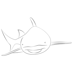 Lemon Shark sharks Free Coloring Page for Kids