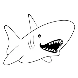 Shark Underwater Free Coloring Page for Kids