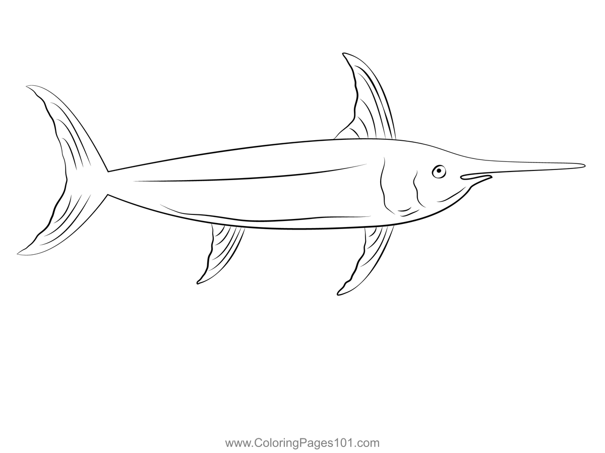 Ford Igfa Swordfish Coloring Page for Kids Free Swordfishes Printable Coloring Pages Online