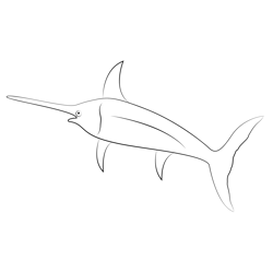 Ludovico Swordfish Free Coloring Page for Kids