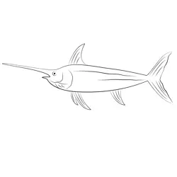 Swordfish Carey Chen Free Coloring Page for Kids