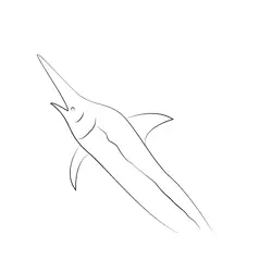 Swordfish Up See Free Coloring Page for Kids