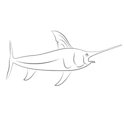 Swordfishes Free Coloring Page for Kids