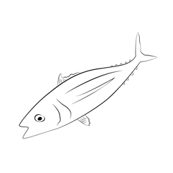 First Tuna Free Coloring Page for Kids