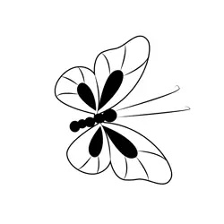 Handmade Butterfly Free Coloring Page for Kids