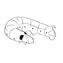 Juicy Caterpillar Free Coloring Page for Kids