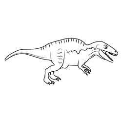 Acrocanthosaurus Free Coloring Page for Kids