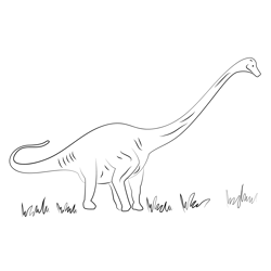 Alamosaurus Dinosaur Free Coloring Page for Kids