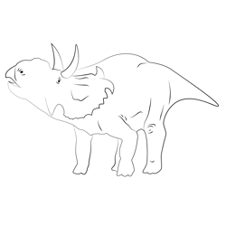 Albertaceratops Free Coloring Page for Kids