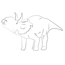 Albertaceratops Free Coloring Page for Kids