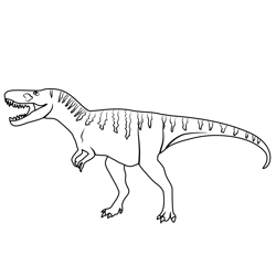Albertosaurus Free Coloring Page for Kids