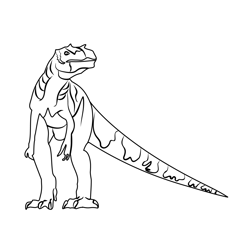 Allosaurus Free Coloring Page for Kids