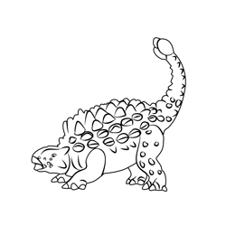 Anklosaurus Free Coloring Page for Kids