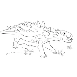 Ankylosaurus Dino Free Coloring Page for Kids