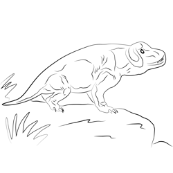 Anteosaurus In Landscape Free Coloring Page for Kids
