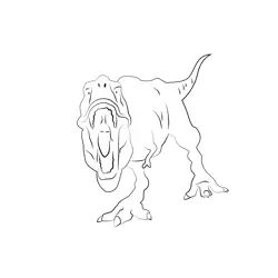 Big Tyrannosaurus Rex Free Coloring Page for Kids