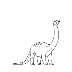 Brontosaurus Dinosaur Free Coloring Page for Kids