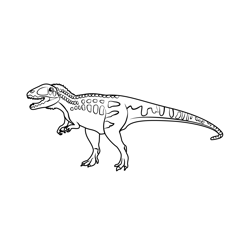 Carcharodontosaurus Free Coloring Page for Kids