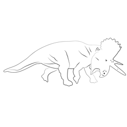 Ceratopsian Dino Free Coloring Page for Kids