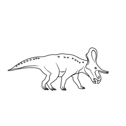 Ceratopsian Free Coloring Page for Kids