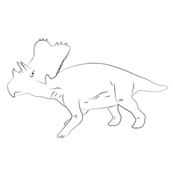 Chasmosaurus Free Coloring Page for Kids