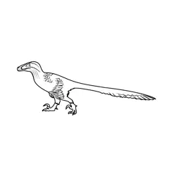 Deinonychus Free Coloring Page for Kids