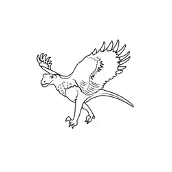 Dino Bird Free Coloring Page for Kids