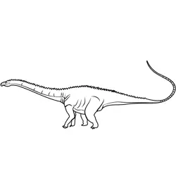 Diplodocus Free Coloring Page for Kids