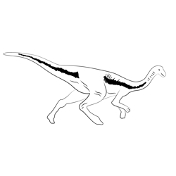Gallimimus Dino Free Coloring Page for Kids