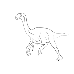 Gallimimus Free Coloring Page for Kids