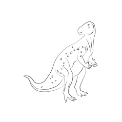 Iguanodon Dinosaur Free Coloring Page for Kids