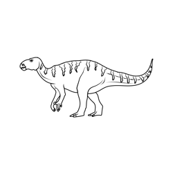 Iguanodon Free Coloring Page for Kids