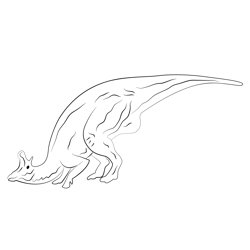 Lambeosaurus Dinosaurs Free Coloring Page for Kids