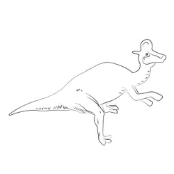 Lambeosaurus Free Coloring Page for Kids