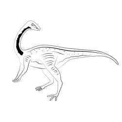 Ornithomimid Free Coloring Page for Kids