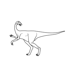 Ornithomimids Free Coloring Page for Kids
