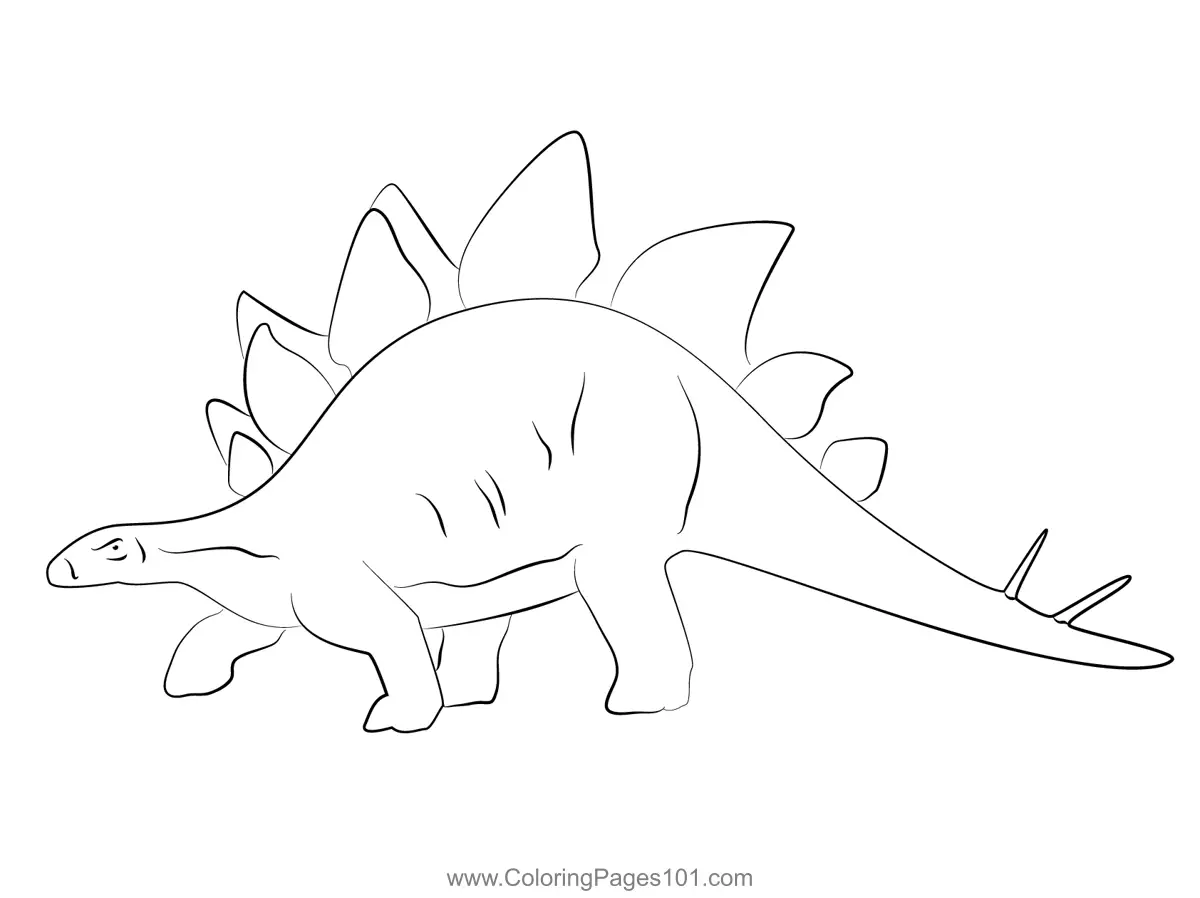 Papier Mache Stegosaurus Coloring Page for Kids - Free Dinosaurs ...
