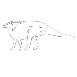 Parasaurolophus Free Coloring Page for Kids