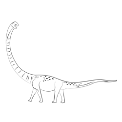 Sauropod Free Coloring Page for Kids