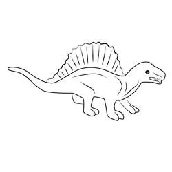 Spinosaurus Free Coloring Page for Kids