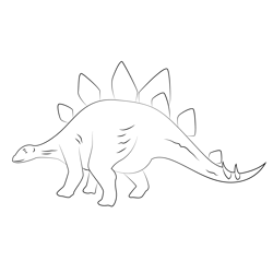 Stegosaurus Free Coloring Page for Kids