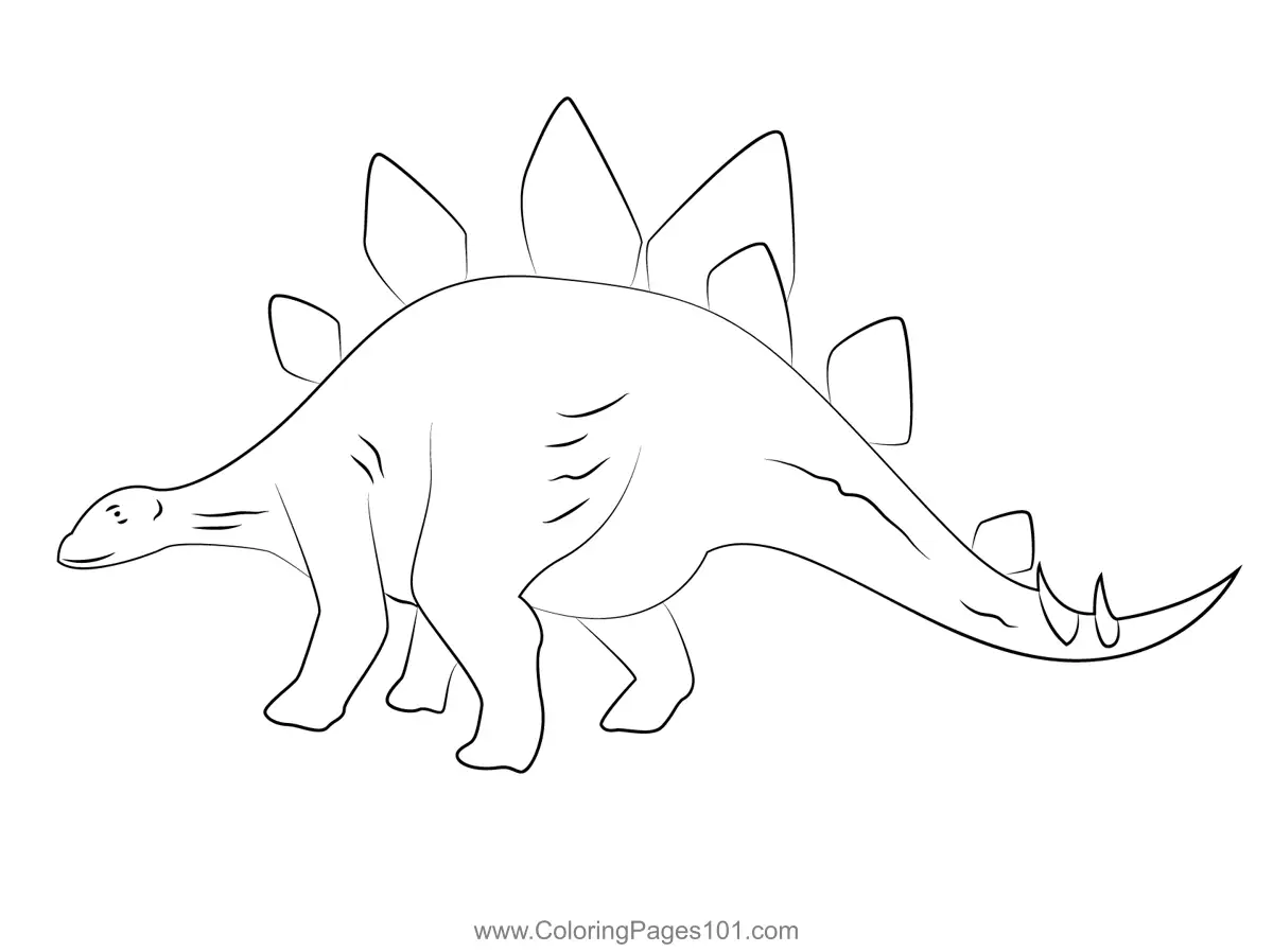 Stegosaurus Coloring Page for Kids - Free Dinosaurs Printable Coloring ...