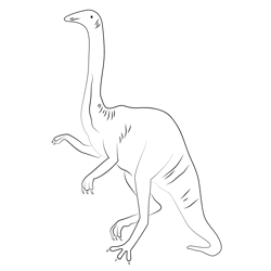 Struthiomimus Free Coloring Page for Kids
