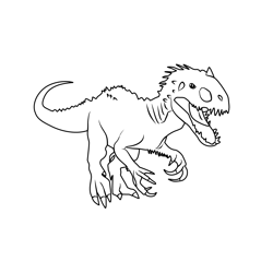 The Indomius Rex Free Coloring Page for Kids
