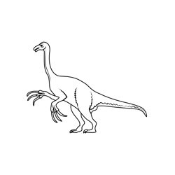 Therizinosaurus Free Coloring Page for Kids