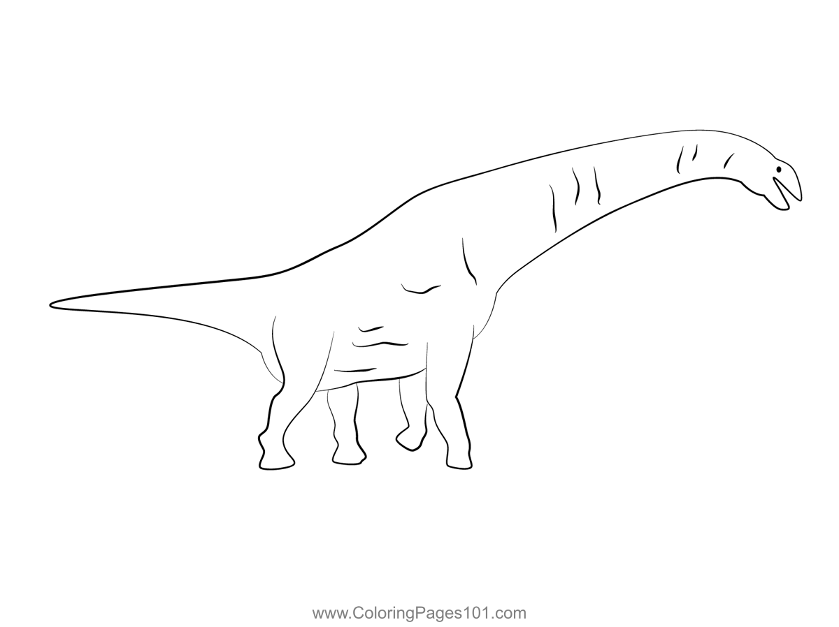 Titanosaurus Colberti Coloring Page for Kids - Free Dinosaurs Printable ...