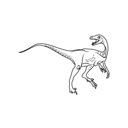 Troodon Free Coloring Page for Kids