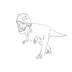 Tyrannosaurus Rex Mother Free Coloring Page for Kids