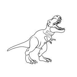 Tyrannosaurus Rex Free Coloring Page for Kids