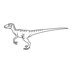 Velociraptor Free Coloring Page for Kids